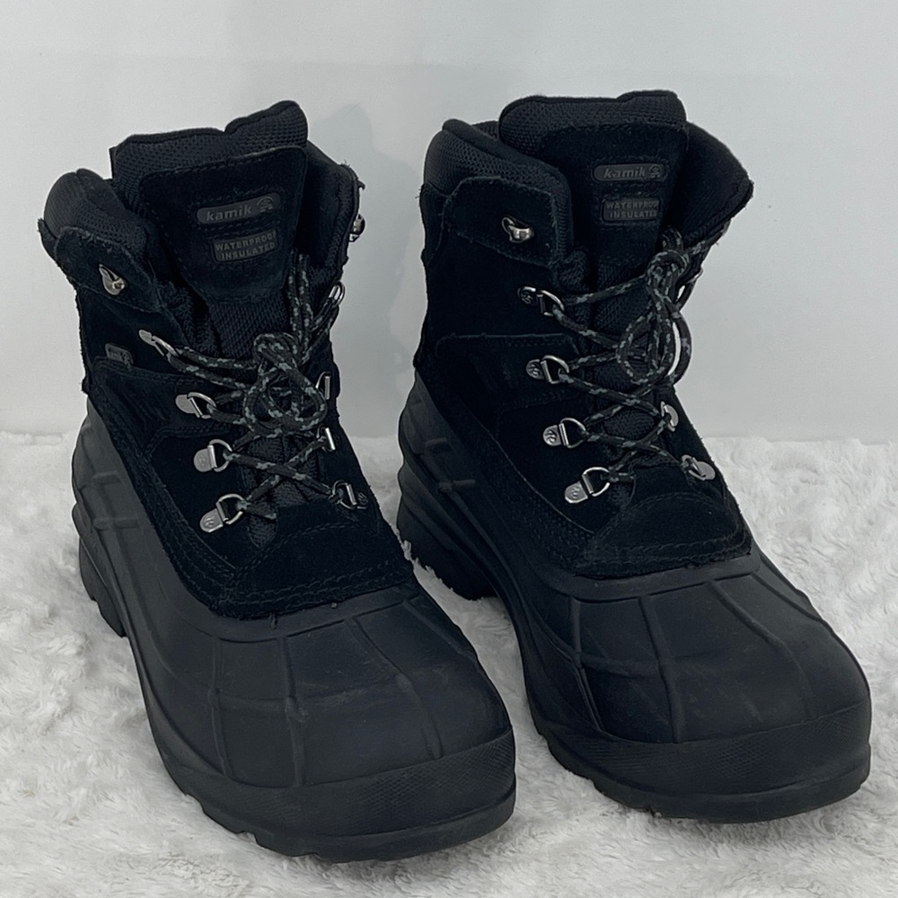 Kamik FARGO  Men's Black Snow Boots SIZE 10 THINSULATE WATERPROOF 3M